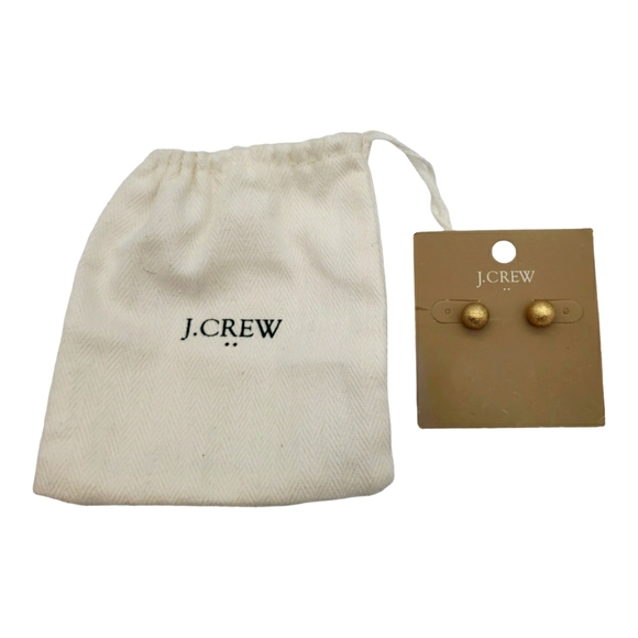 J. Crew Factory Jewelry - J. Crew Pinball Gold Stud Earrings NWT & Dustbag